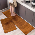 Modern Wood Grain Kitchen Runner Rug | Non-Slip Washable Mat