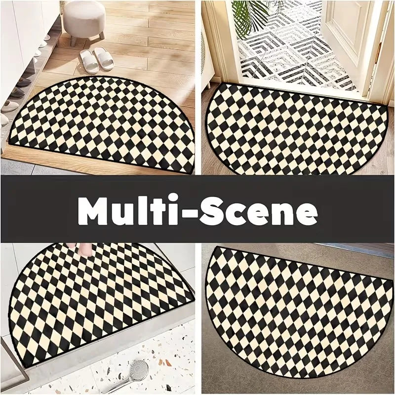 Sunflower Semi-Circular Non-Slip Washable Floor Mat