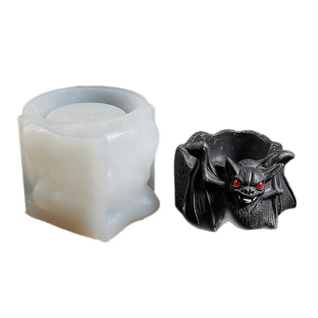 Gothic Bat Silicone Mold – DIY Candle Cup & Ashtray Mold