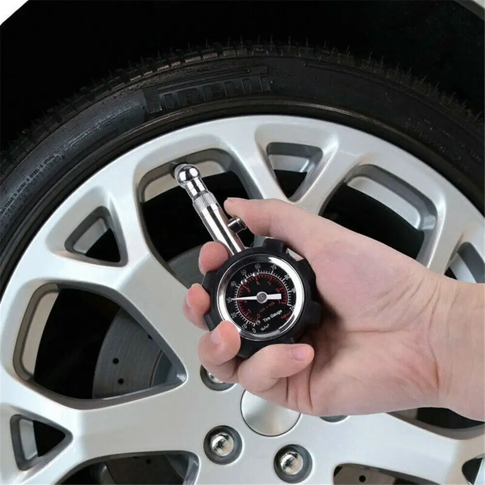 100 PSI Tire Pressure Gauge with Reset – Heavy Duty Car Tool