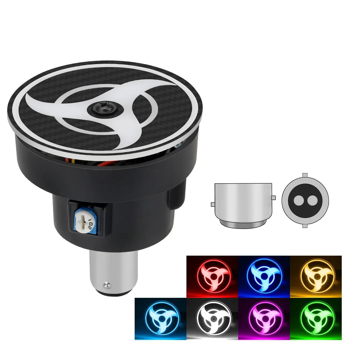 Universal Motorcycle Angel Eye LED Tail Brake Light 12V