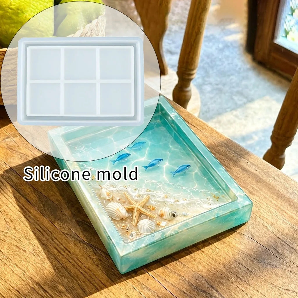 Silicone Rectangular Resin Tray Mold – DIY Casting & Crafts