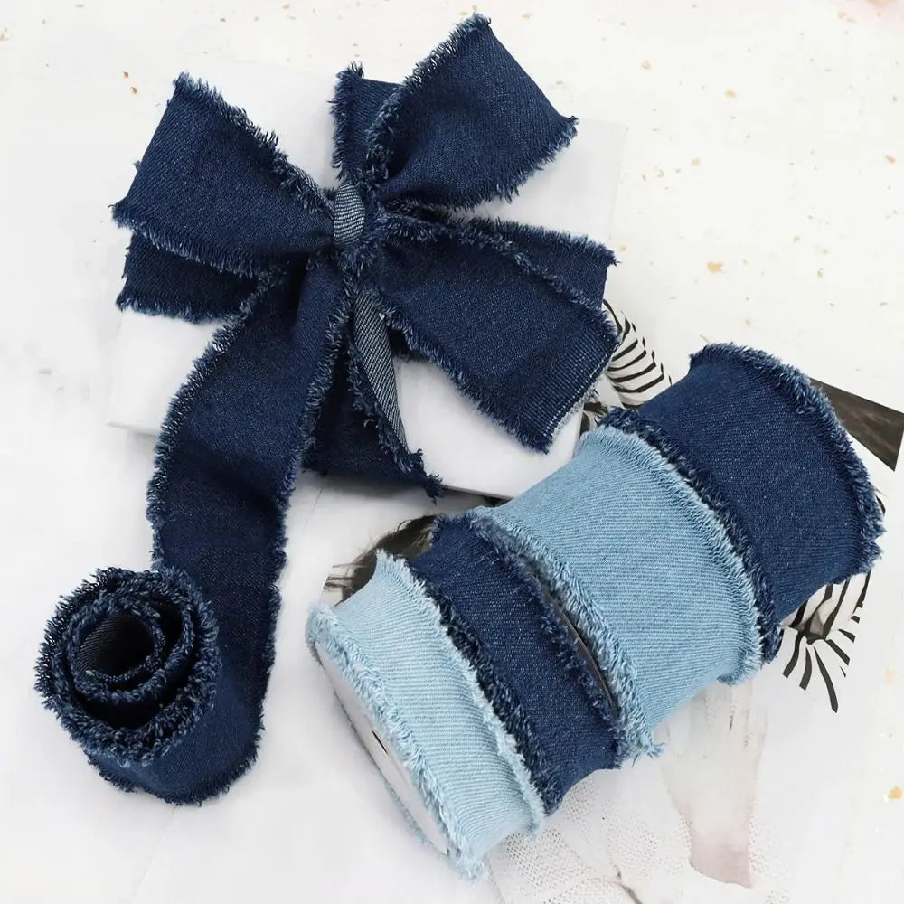 1.5 Yards Blue Denim Ribbon – DIY Hair Bows & Bridal Crafts