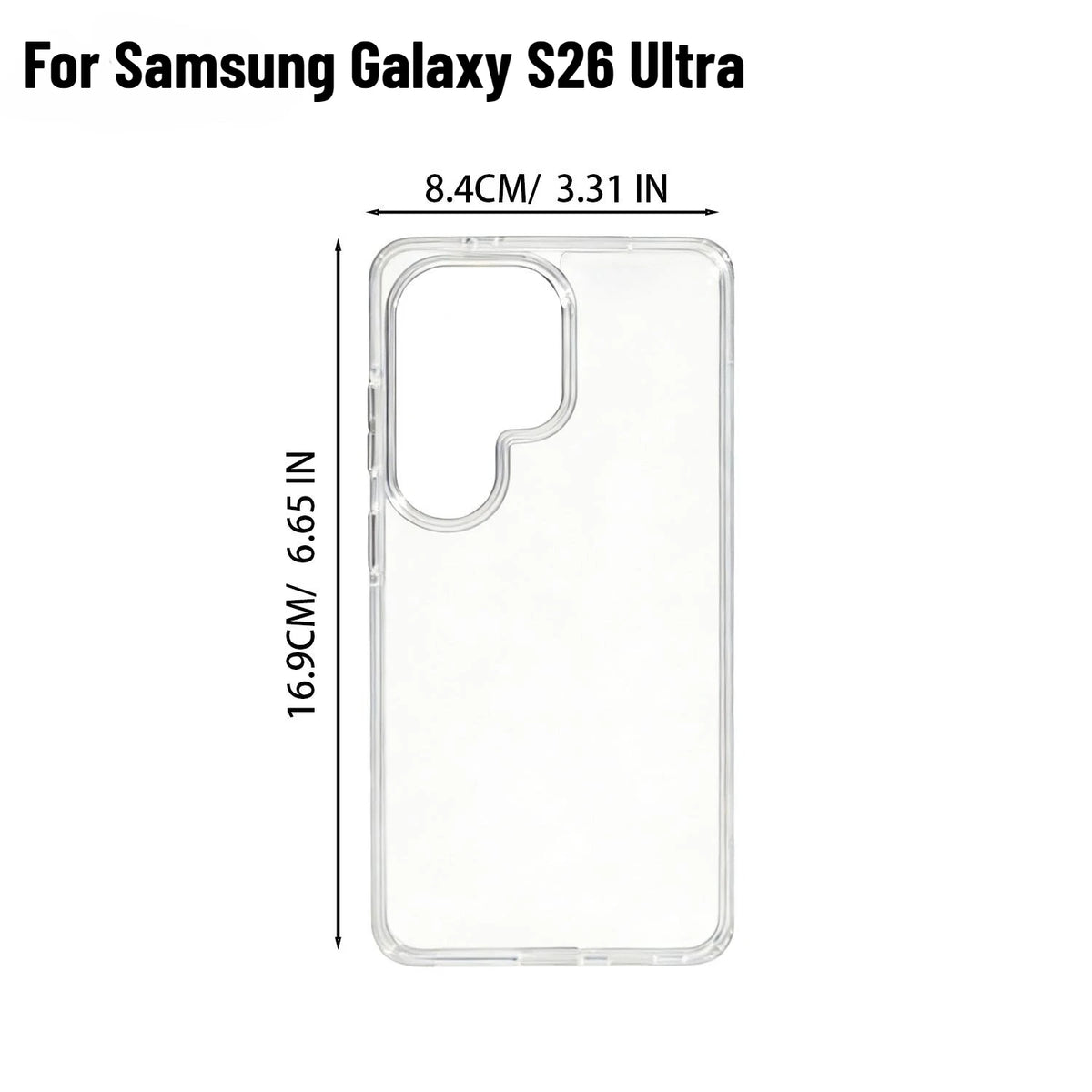 Samsung Galaxy S26 Clear Full Body Case – 360° PC+PET Cover