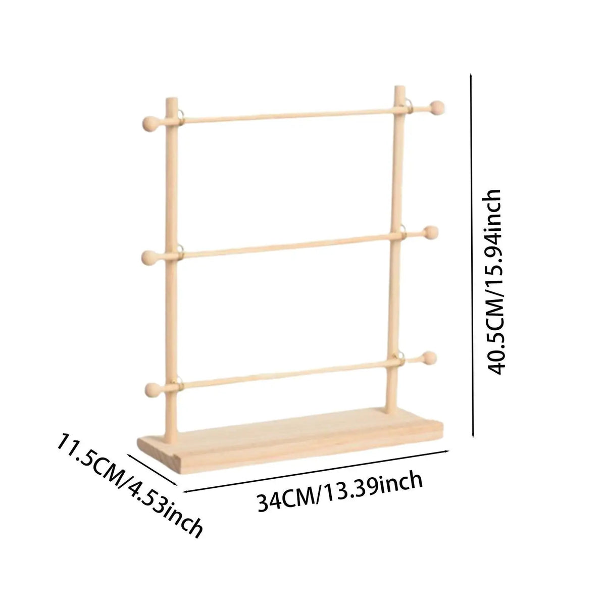 Wooden Ribbon Organizer Rack – Craft Room Storage Shelf