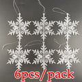 Snowflake Ice Strip Pendants – DIY Christmas Tree Ornaments 6pk