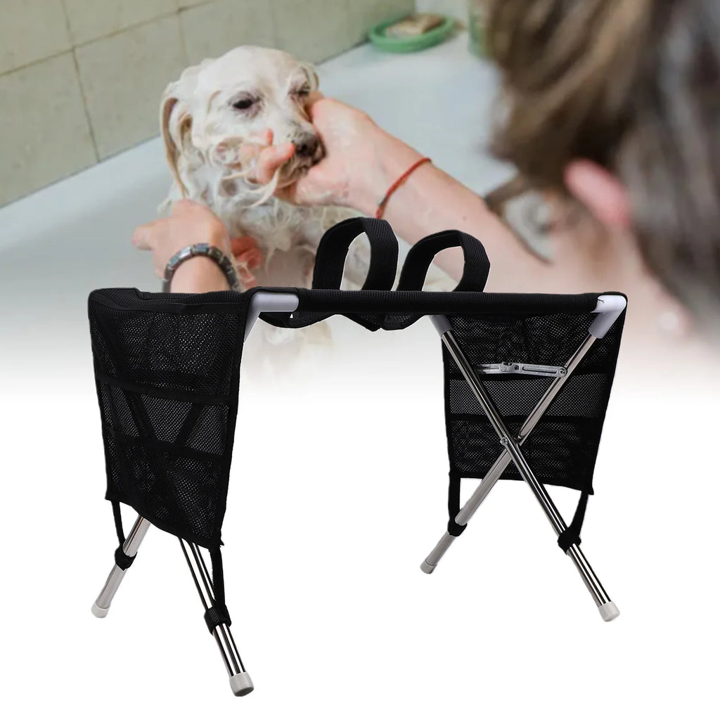 Foldable Pet Bath Hammock & Grooming Table – Dogs & Cats
