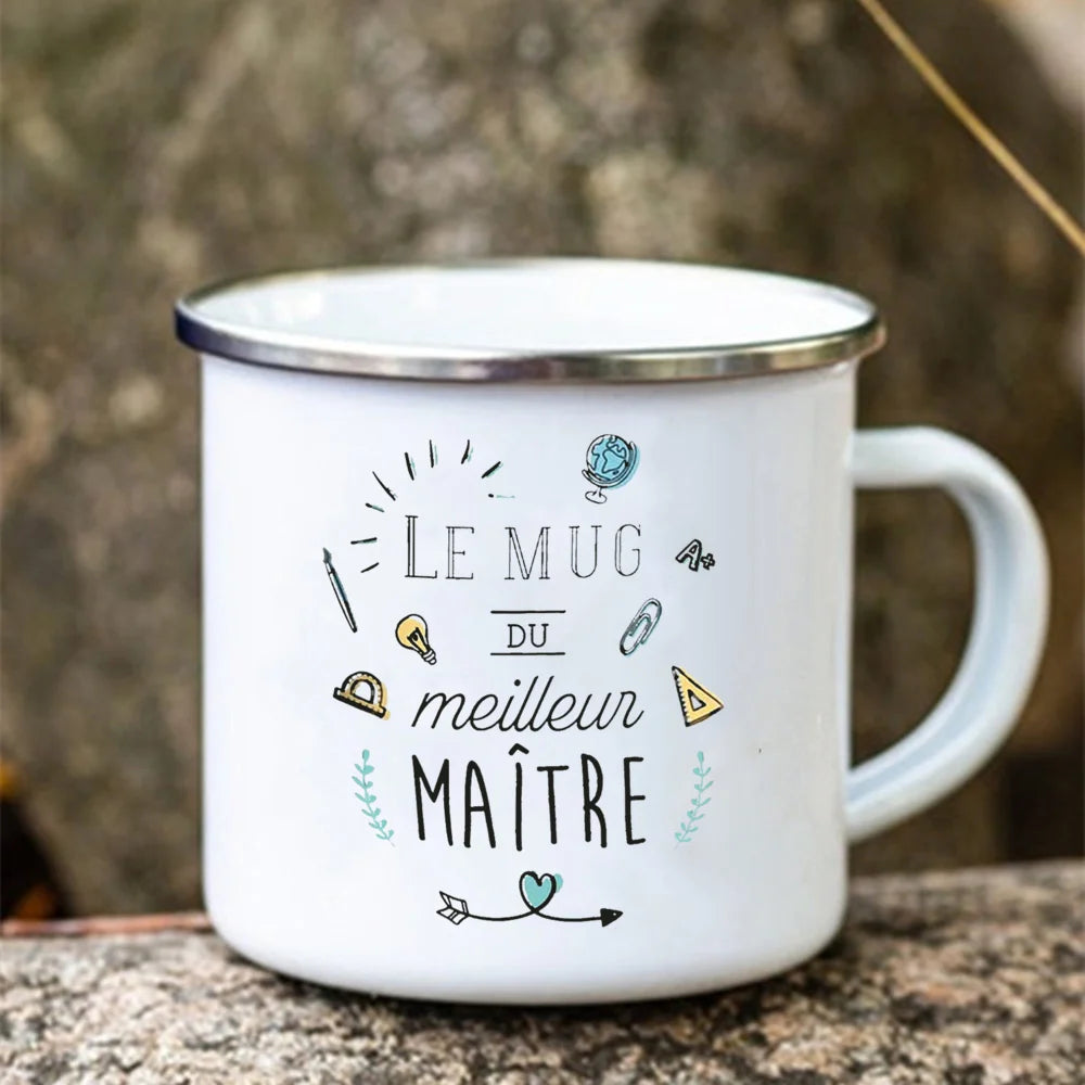 Thank You Super Teacher Enamel Mug | Unique Teacher Gift
