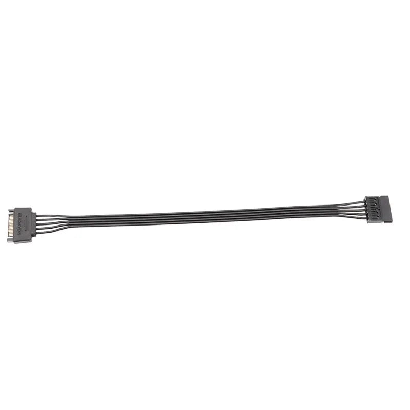 SATA 15-Pin Male to Female Flat Power Extension Cable 30cm