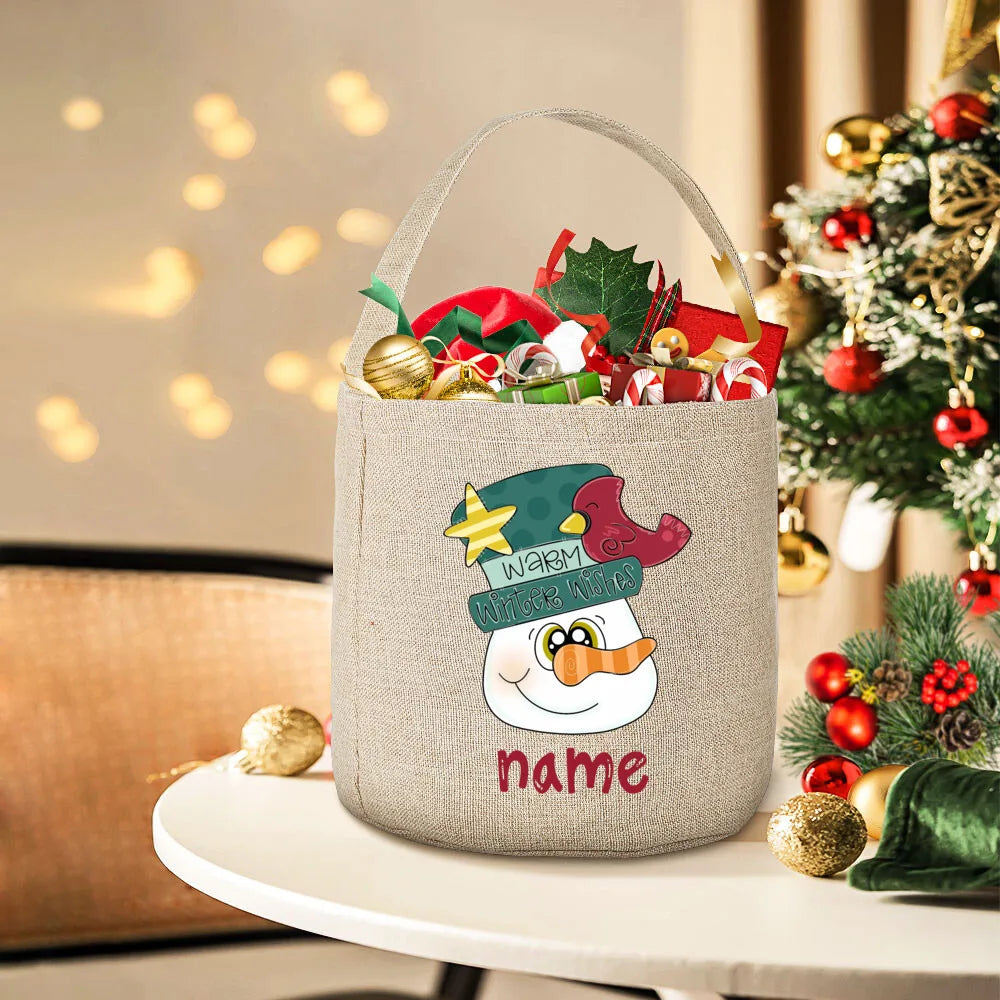 Personalized Deer Christmas Sack Bag | Custom Kids Xmas Gift