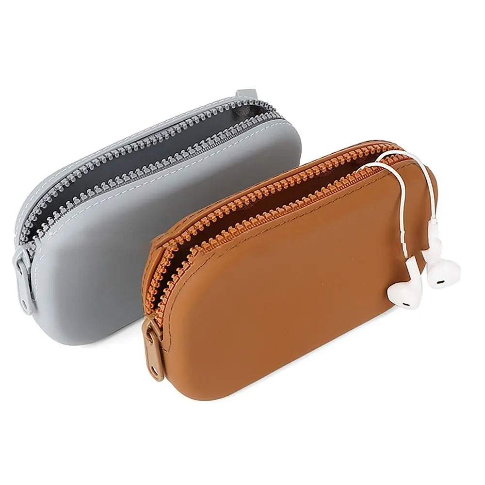 Silicone Cosmetic Bag – Waterproof Zipper Organizer & Coin Purse