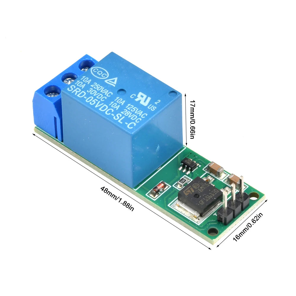 DC 6-24V 1-Channel Bistable Self-Locking Relay Module