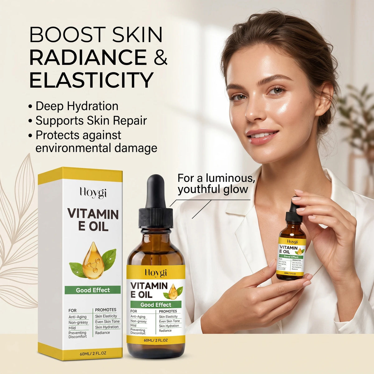Hoygi Vitamin E Face Oil – Firming, Hydrating & Brightening
