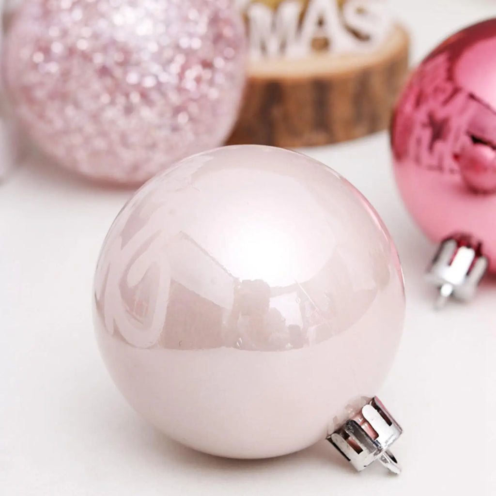 30-Piece Shatterproof Christmas Ball Ornaments – Glitter Set