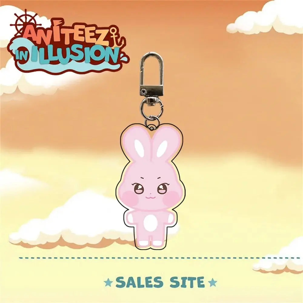 Cute Cartoon Acrylic Animal Keychain & Keyring Pendant