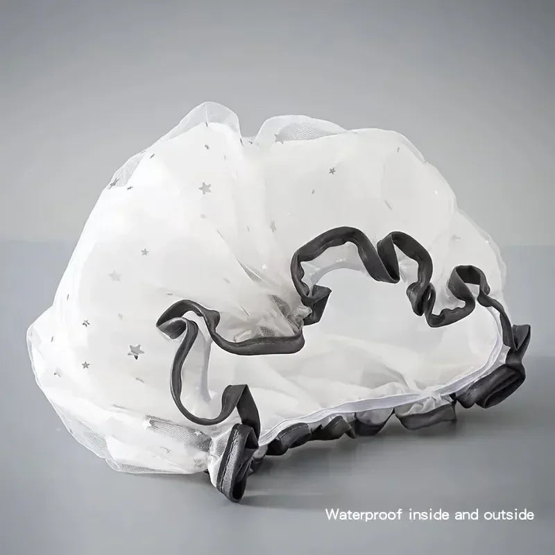 Waterproof Shower Cap – Starry Sky Print, Reusable & Elastic