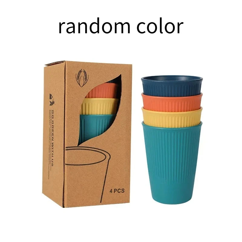 Wheat Straw Dinnerware Set – Eco-Friendly Plates Cups Bowls
