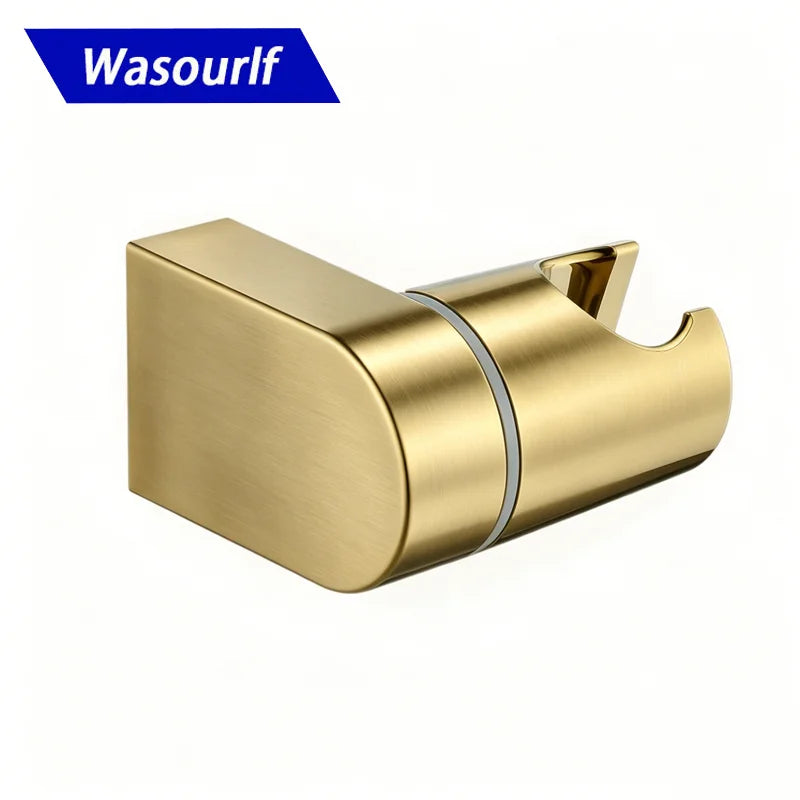 Brushed Gold Shower Head Socket Holder – ABS Wall Mount