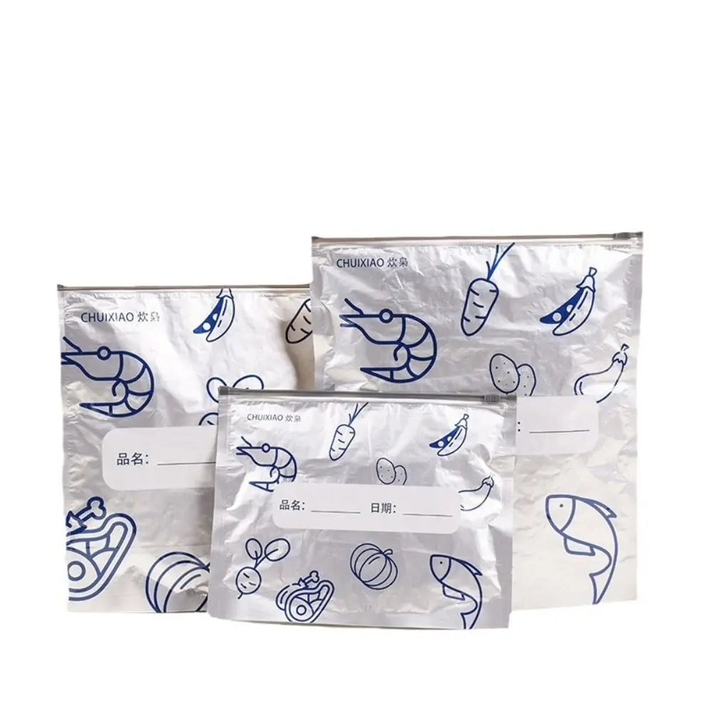 10-Pack Aluminum Foil Zip Lock Bags – Reusable Freezer Storage