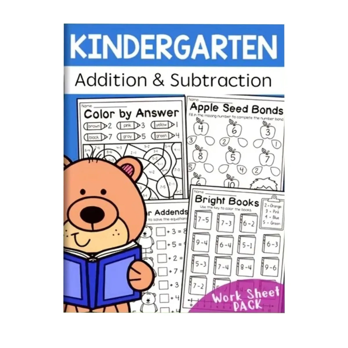 Kids Math Practice Book – Addition & Subtraction Worksheets