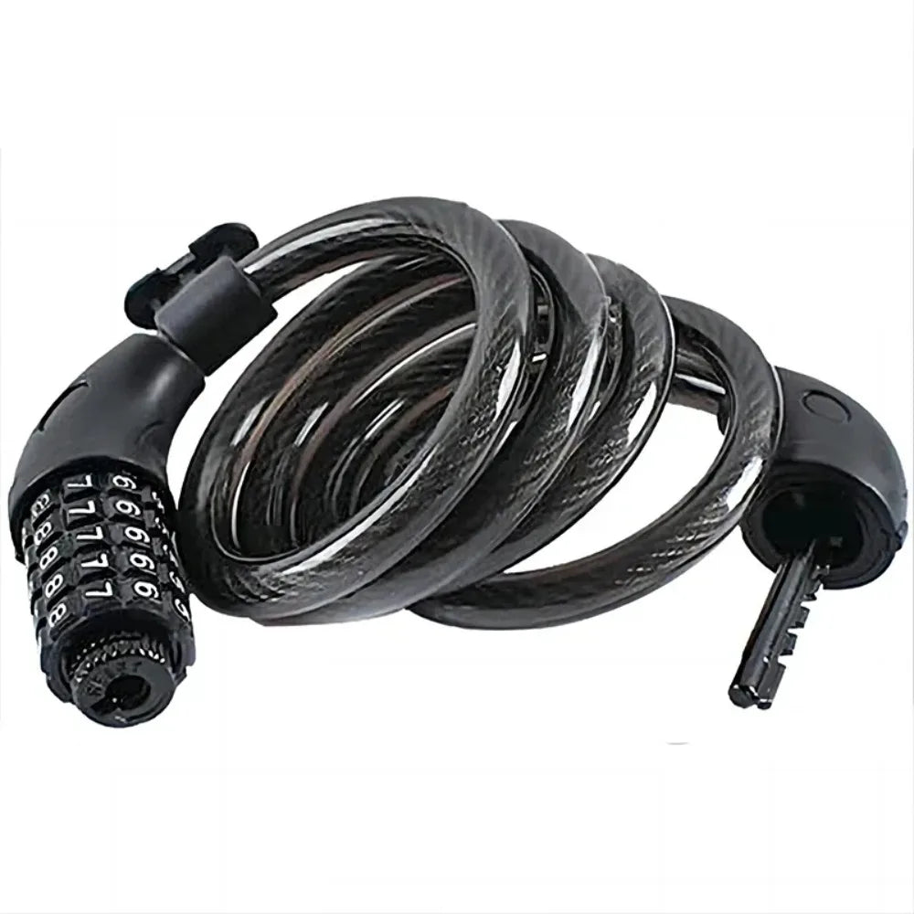 5-Digit Combination Steel Cable Bicycle Lock | Bike Security