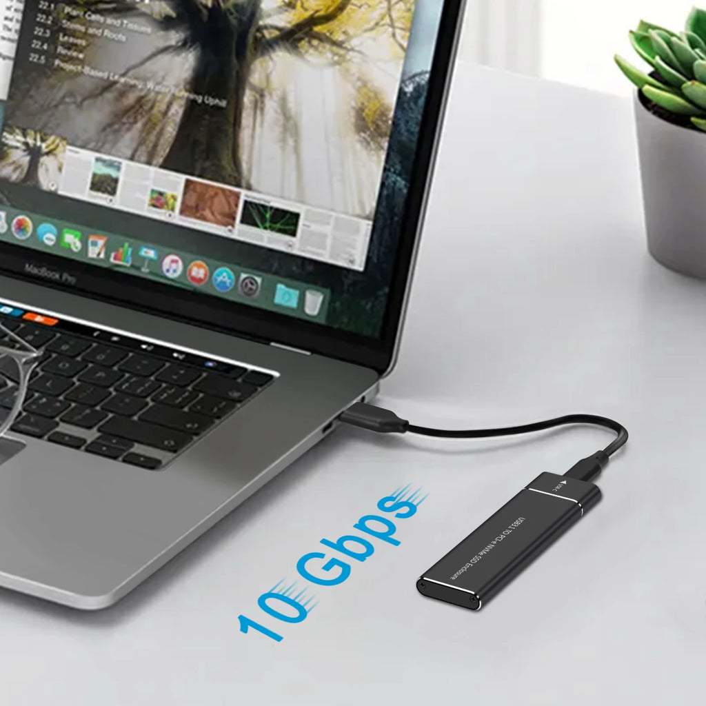 NVMe M.2 SSD Enclosure 2230–2280 | 10Gbps USB-C Aluminum Case