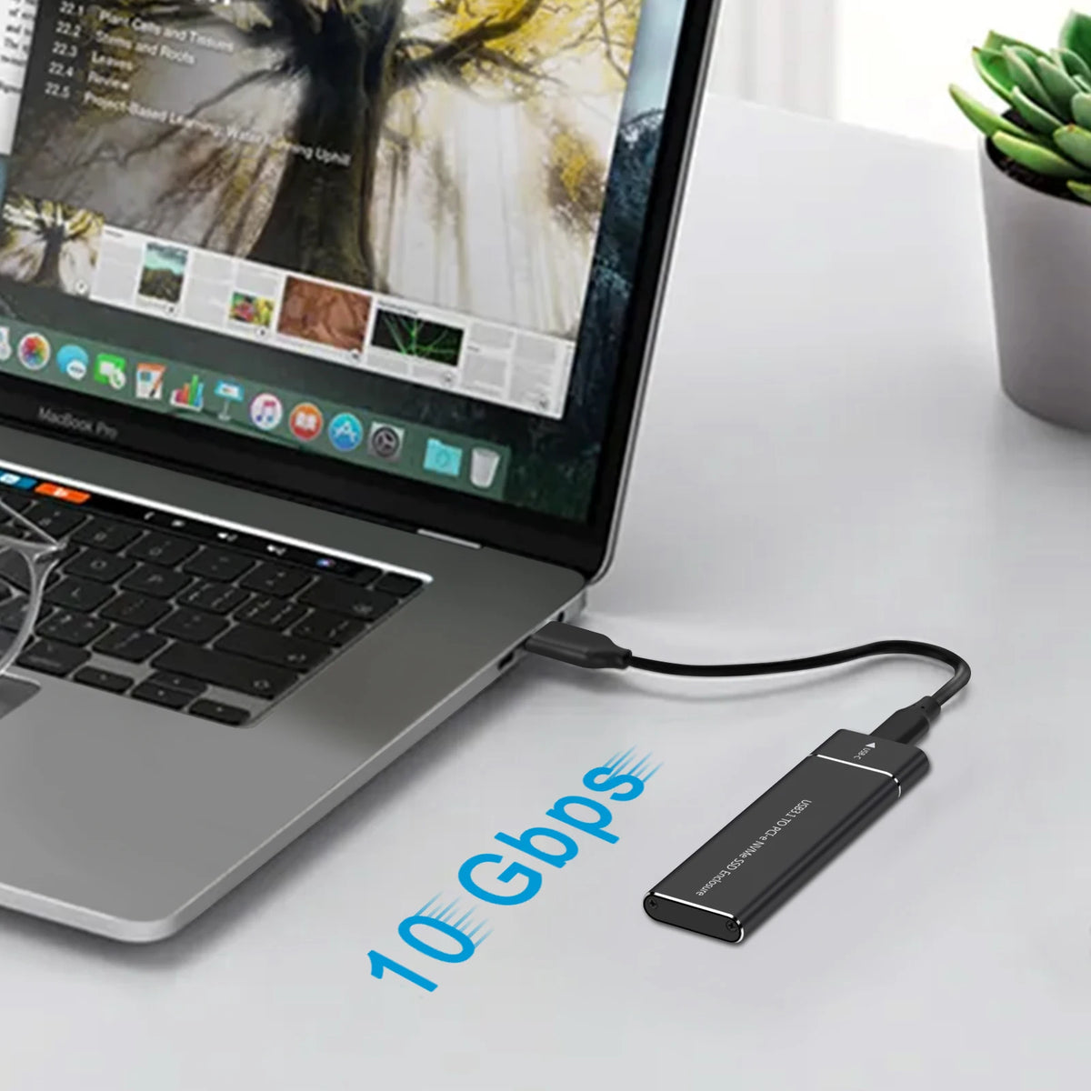 NVMe M.2 SSD Enclosure 2230–2280 | 10Gbps USB-C Aluminum Case