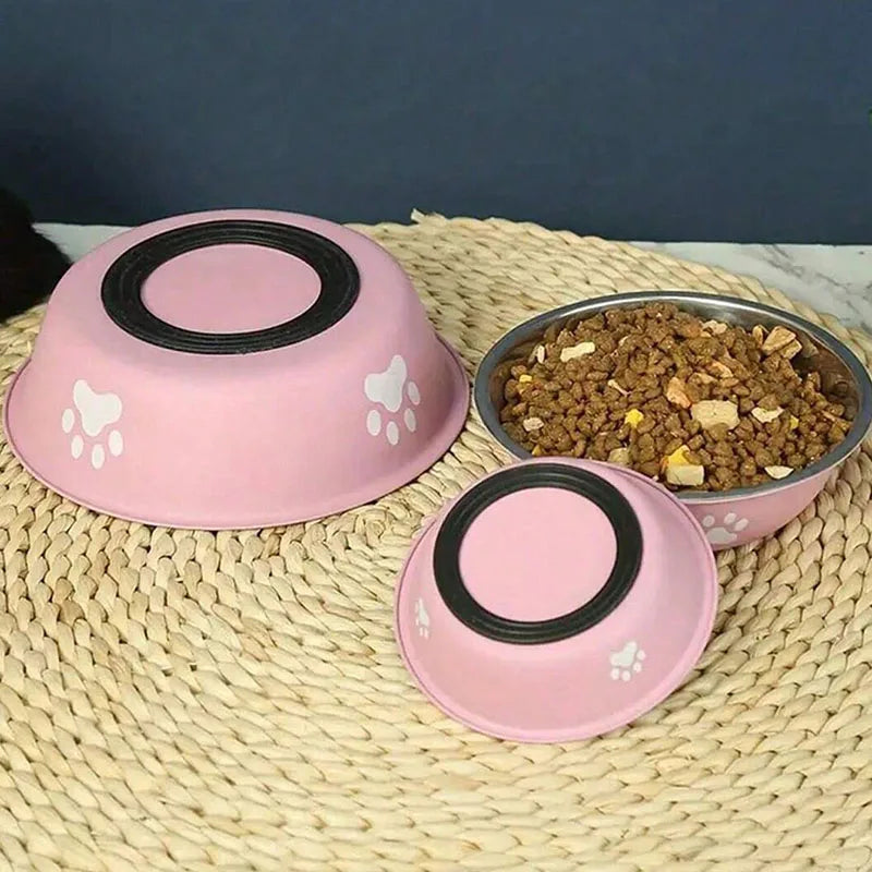 Stainless Steel Pet Bowl for Cats & Dogs | Anti-Slip Base