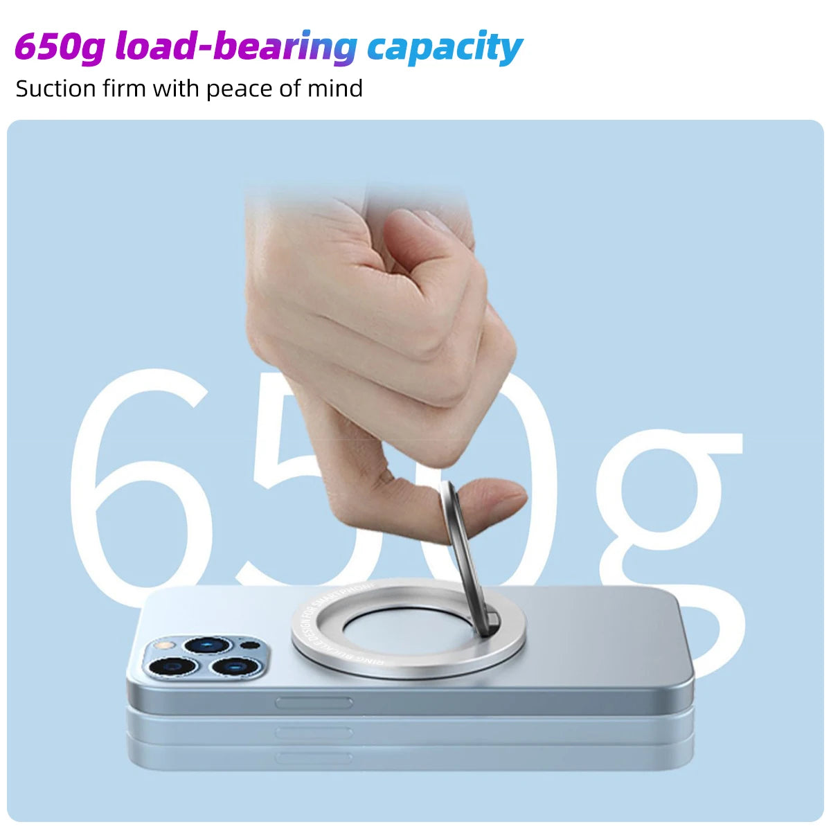 Rotatable Magnetic Phone Ring Holder – MagSafe Finger Grip
