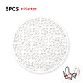 6-Pack Floral Silicone Coasters – Heat Resistant Non-Slip Mats