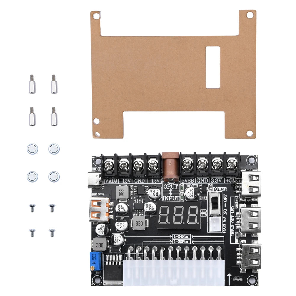 20/24-Pin ATX Power Supply Adapter Board | Multi-Voltage Module