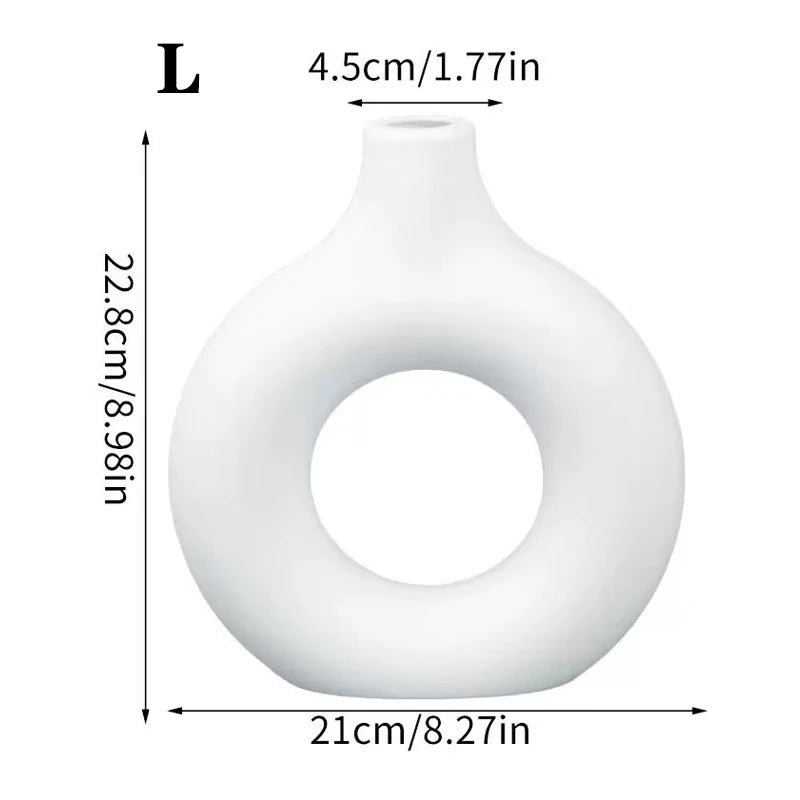 White Nordic Plastic Decorative Vase – Table & Wedding Décor