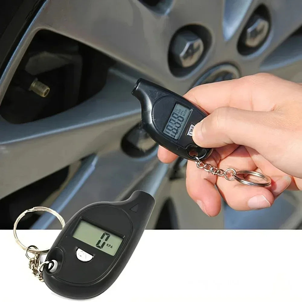Mini Digital Keychain Tire Pressure Gauge – LCD Display