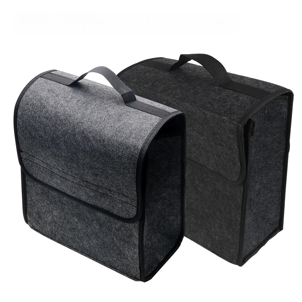 Woolen Felt Car Trunk Organizer – Foldable Storage Bag