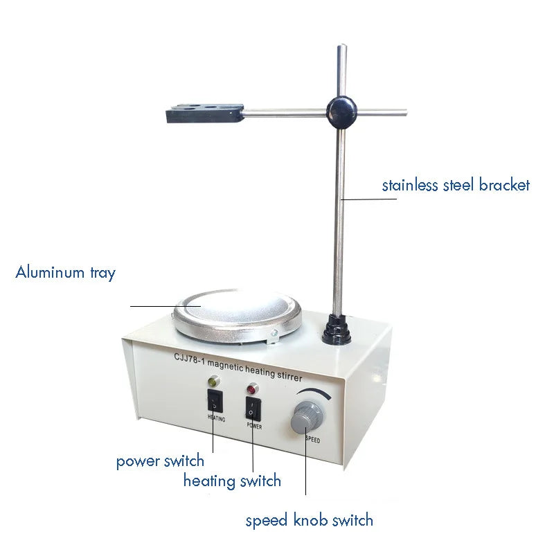 ZJMZYM 78-1 Lab Magnetic Heating Stirrer | 0–2400 RPM 220V