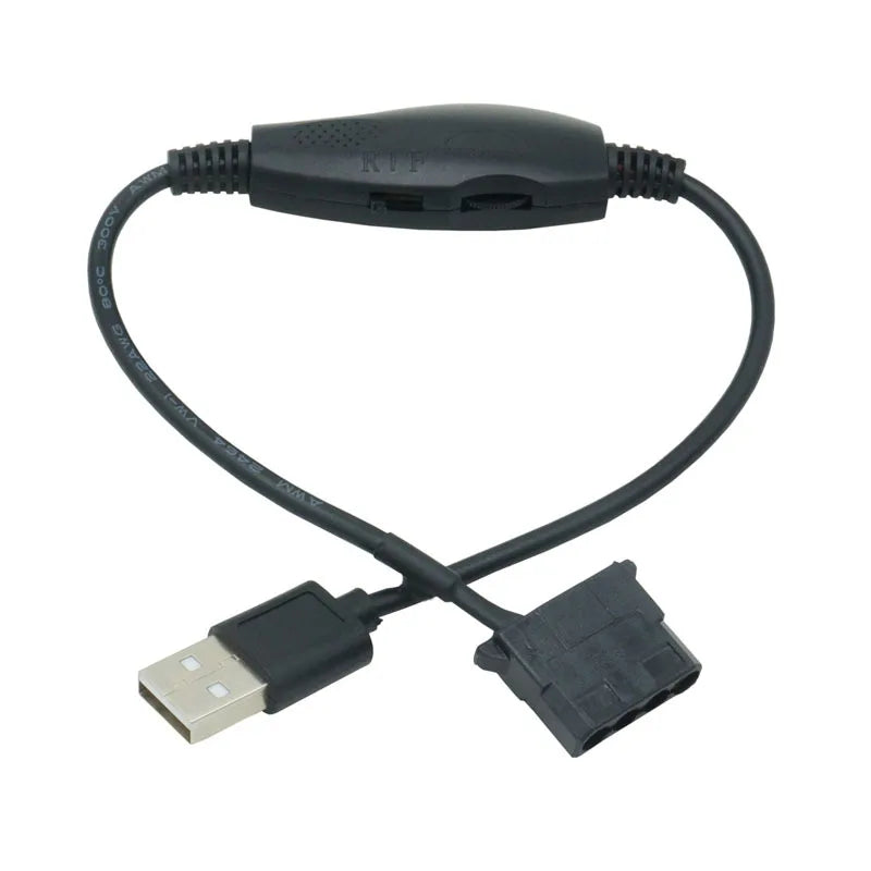 USB to 4-Pin Fan Adapter Cable | PWM 5V to 12V Boost Switch