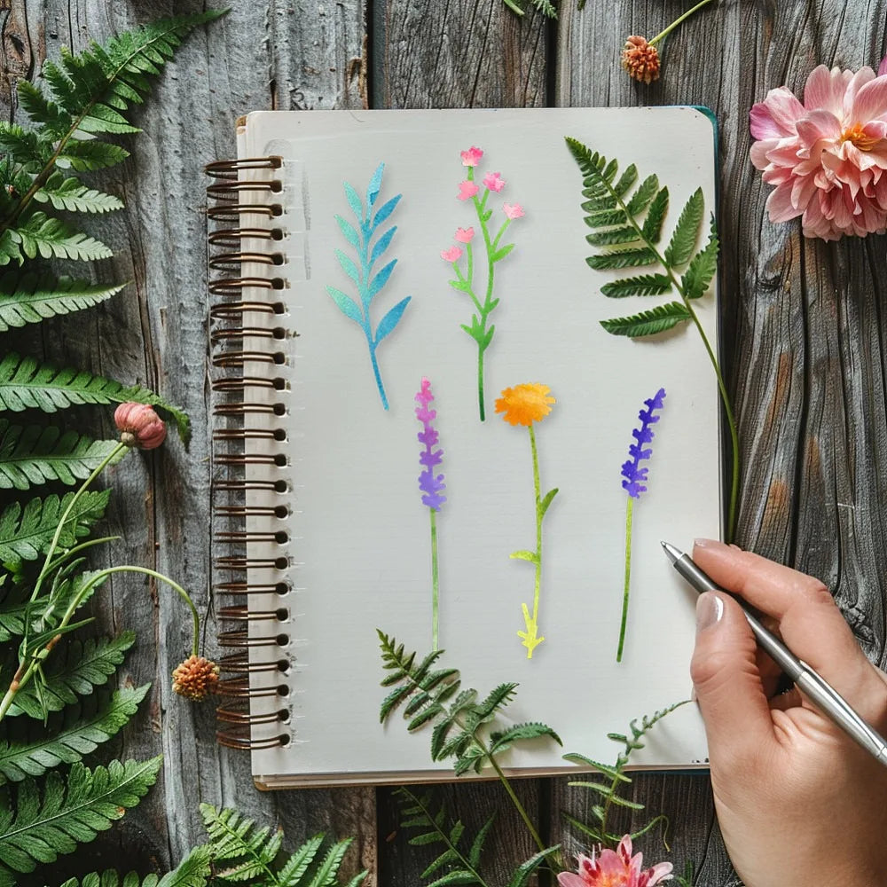 Wildflower Meadow Clear Stamps & Cutting Dies Set – 2Pcs DIY