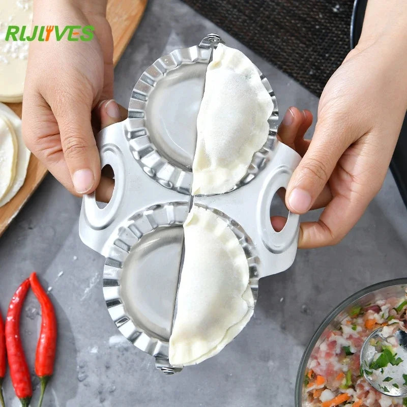 Double-Headed Dumpling Maker Mould – Flower & Bag Style