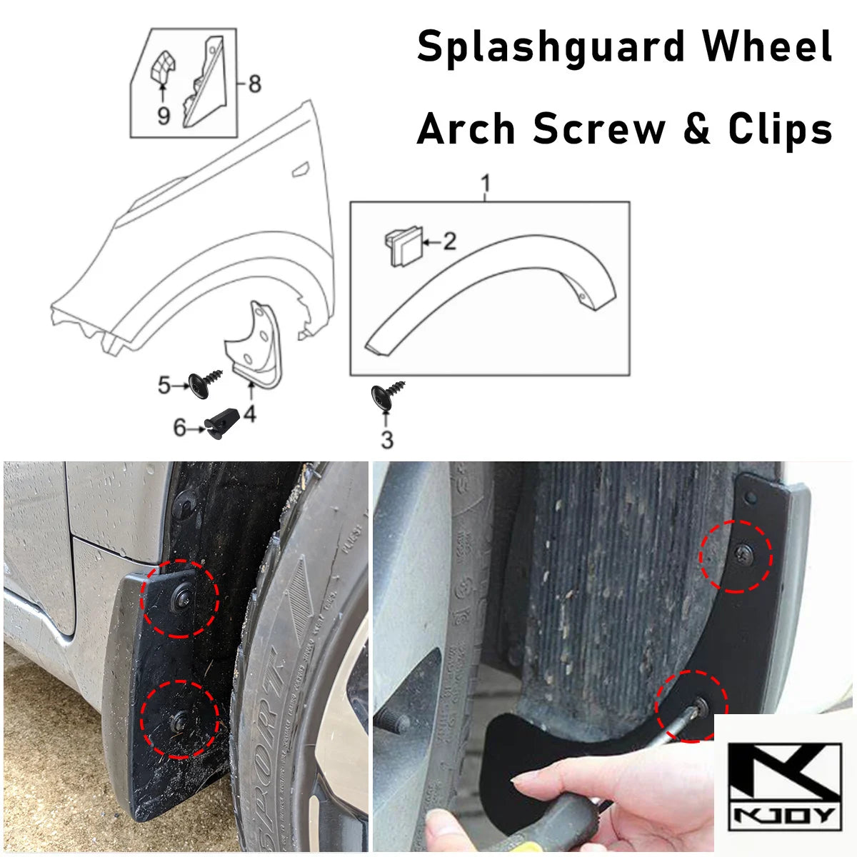 Wheel Arch Torx Screws & Nut Clips – VW Audi N90974701