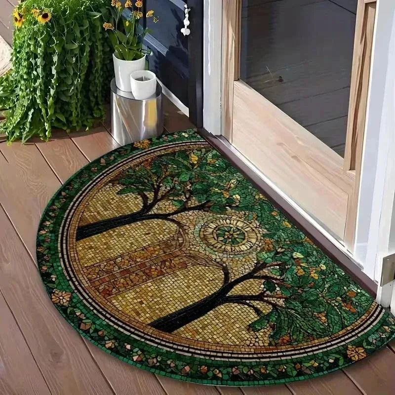 Tree of Life Semi-Circle Doormat | Celtic Knot Non-Slip Rug