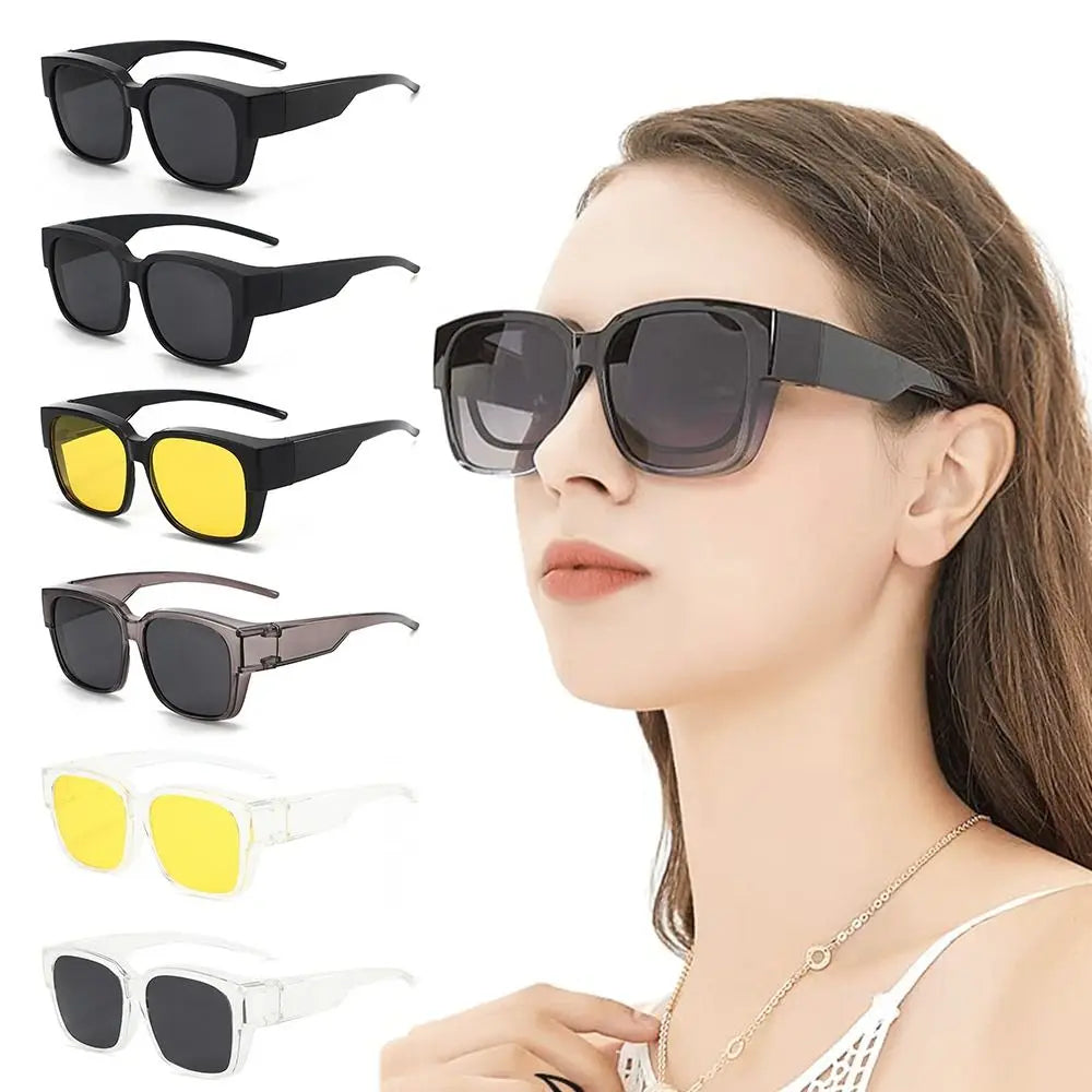 Wrap Around Fit-Over Sunglasses | Square Shades Over Glasses