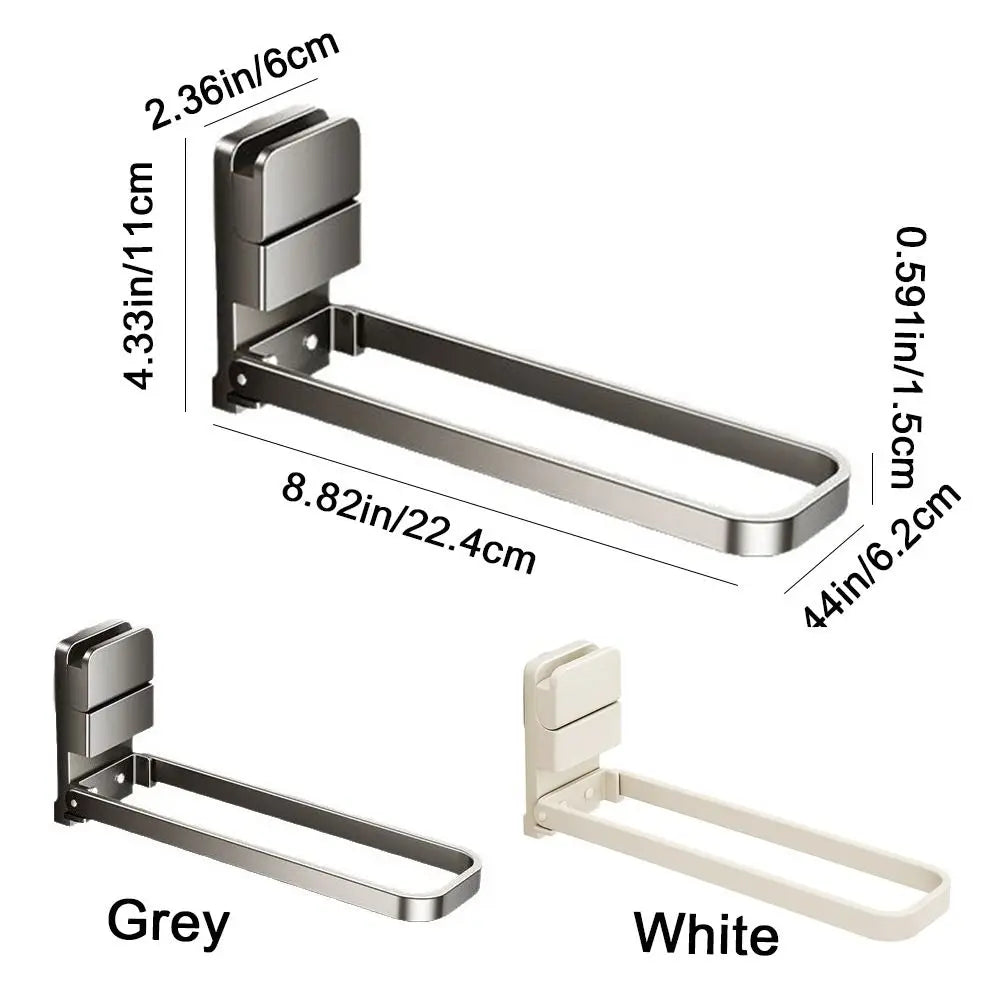 Foldable Suction Cup Towel Rack – No-Drill Bathroom Hanger