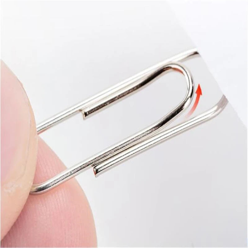 Silver Steel Paper Clips – Bookmark & Planner Clips 50–200pc