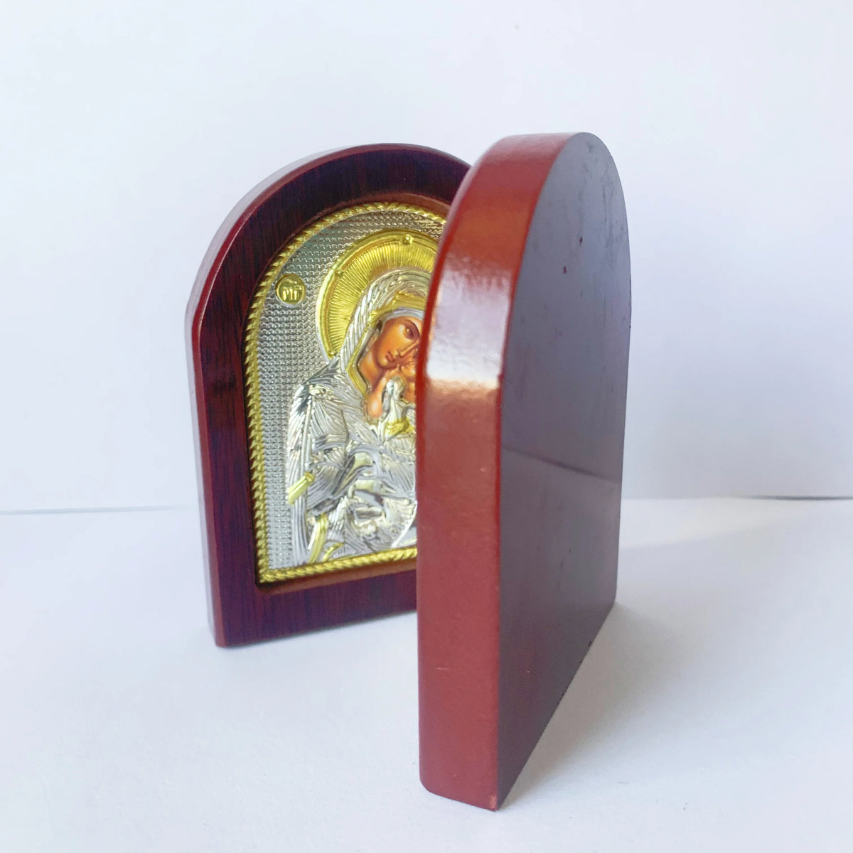 Jesus & Virgin Mary Wood Orthodox Icon | Religious Gift Decor