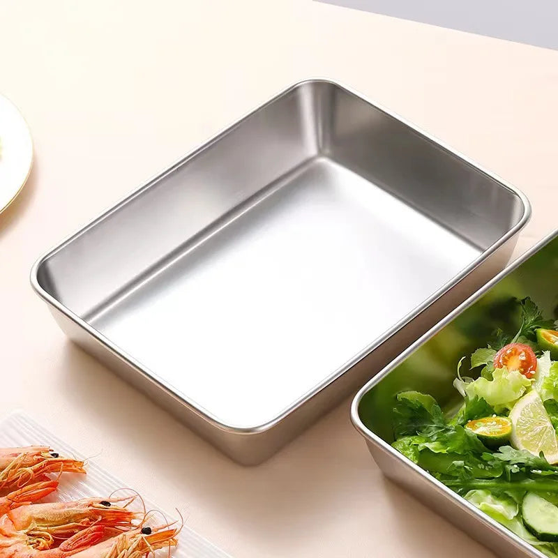 3-Piece Stainless Steel Airtight Lunch Box Food Storage Set