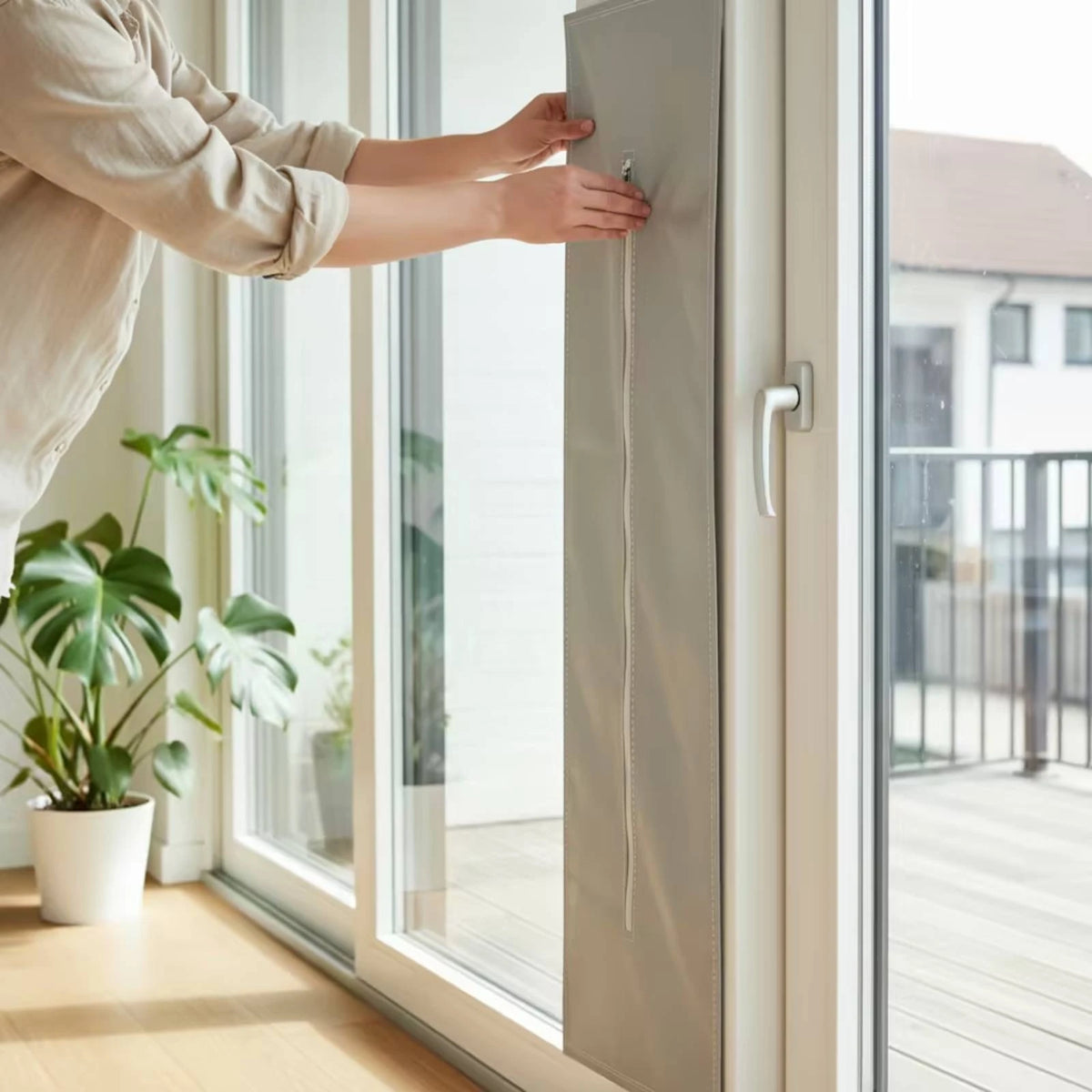 No-Drill Window Seal with Zipper | Portable AC Exhaust Cover