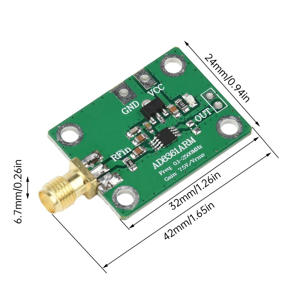 AD8361 RF Power Meter Module 0.1–2.5GHz AM Amplitude Detector