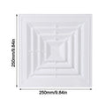 White Square Air Vent Grille – Silent Ceiling Ventilation Cover