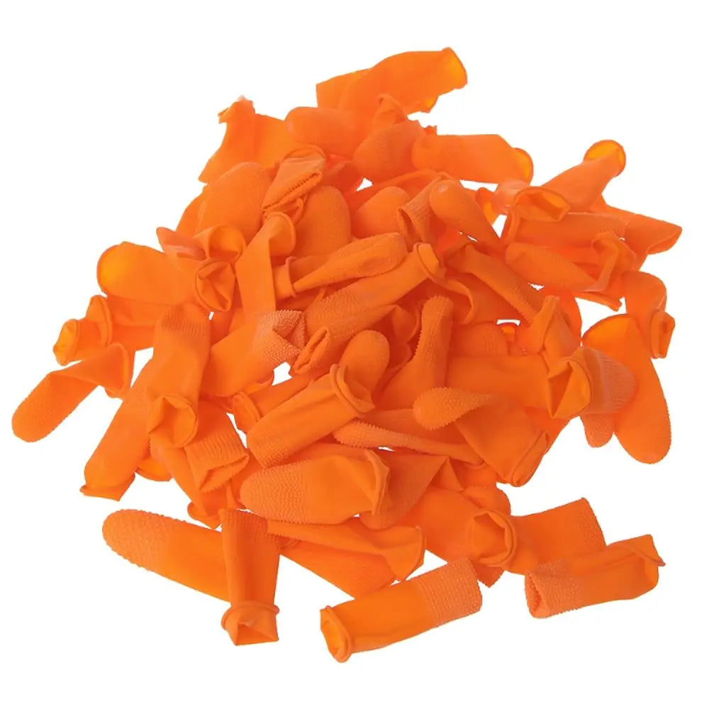 100-Pack Natural Latex Finger Cots – Anti-Slip Rubber Covers
