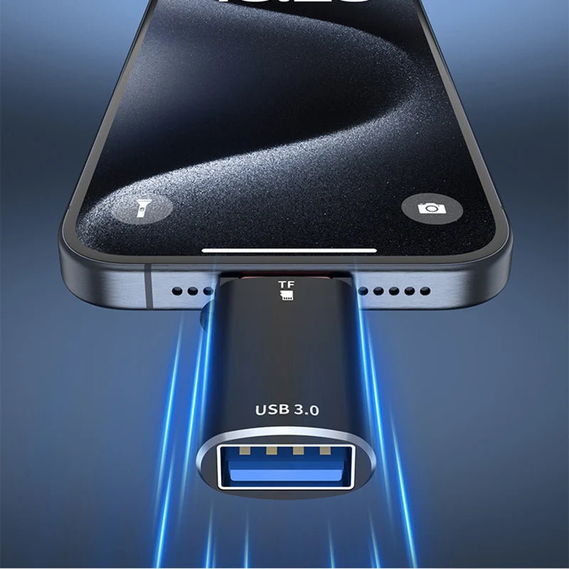 USB-C to USB 3.0 OTG Adapter – SD & TF Card Reader Dongle
